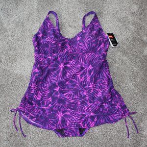 TYR Monaco Purple One-Piece Swimsuit NWT